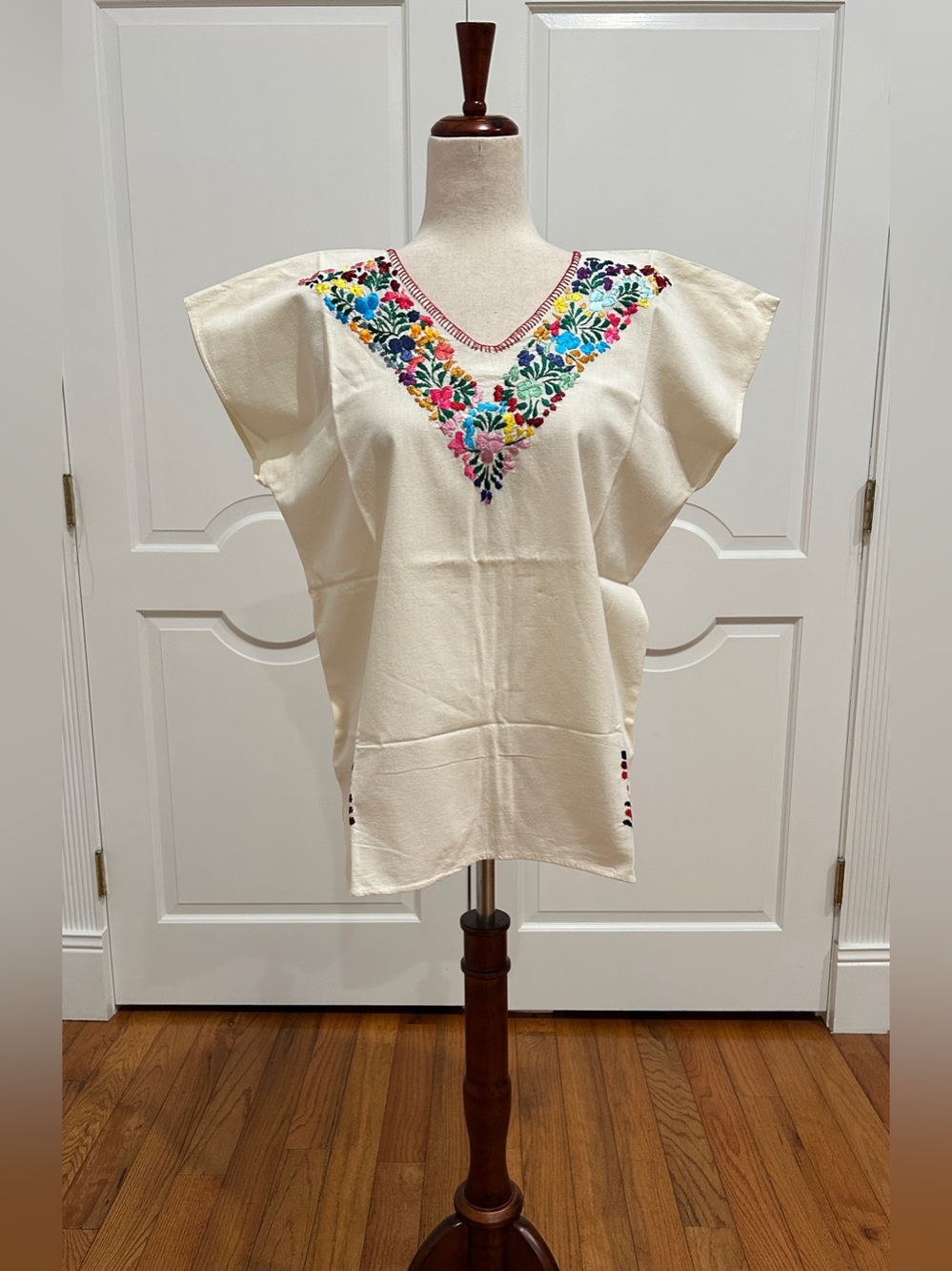 Hand Embroidered Artisan Top, Boho, Hippie, Hand Made. One of A Kind.
